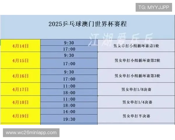2026年乒乓球世界杯将在哪个城市举办及其举办地的最新消息 2026年乒乓球世界杯将在哪个城市举办及其举办地的最新消息